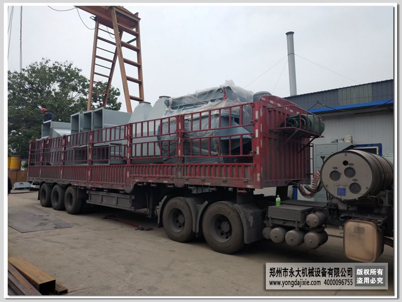 陜西榆林年產15萬噸干粉砂漿攪拌站第一車發貨